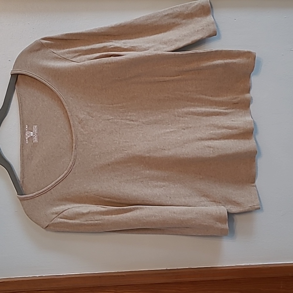 Jones New York Crew Neck Beige Size Small Petite